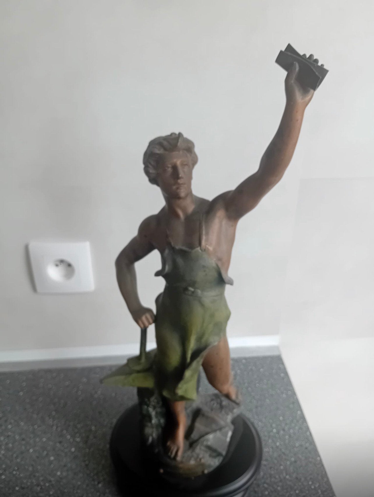 Grote bronzen beeld smid – 50 cm – gemerkt, Verzamelen, Lord of the Rings, Ophalen, Zo goed als nieuw
