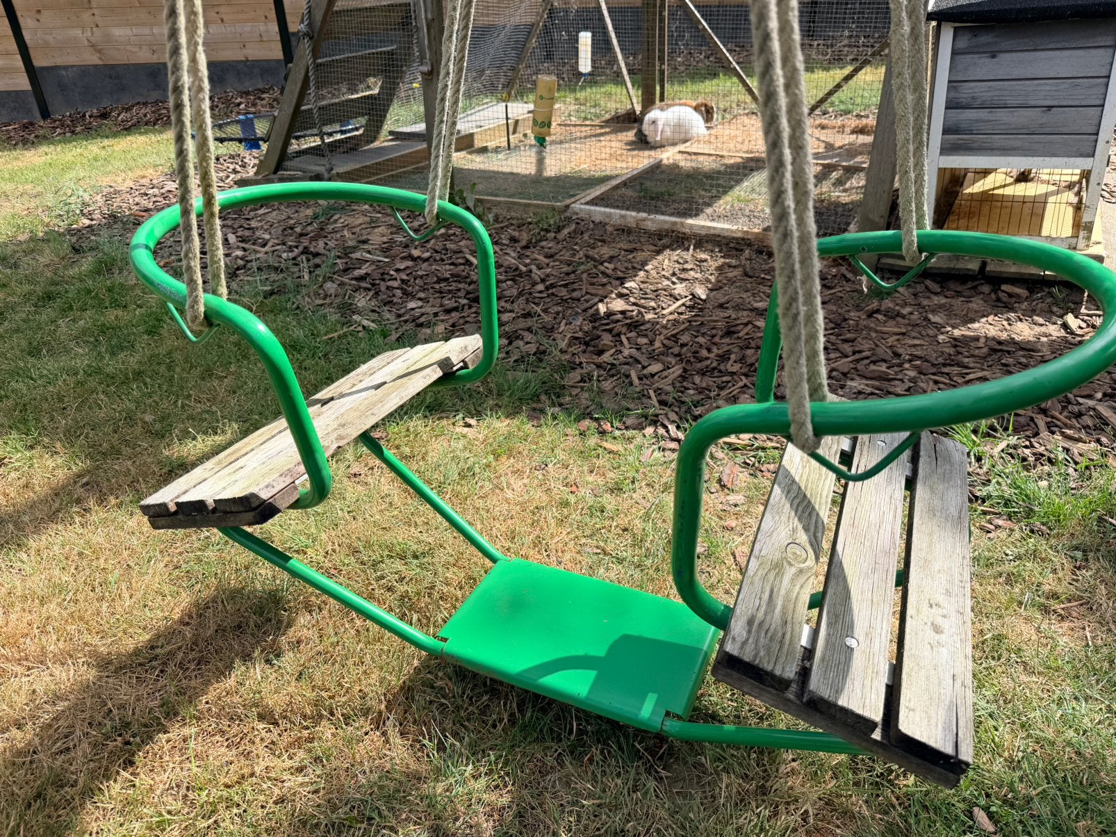 Nestschommel / Dubbele Kinderschommel – Groene schommel, Ophalen, Gebruikt