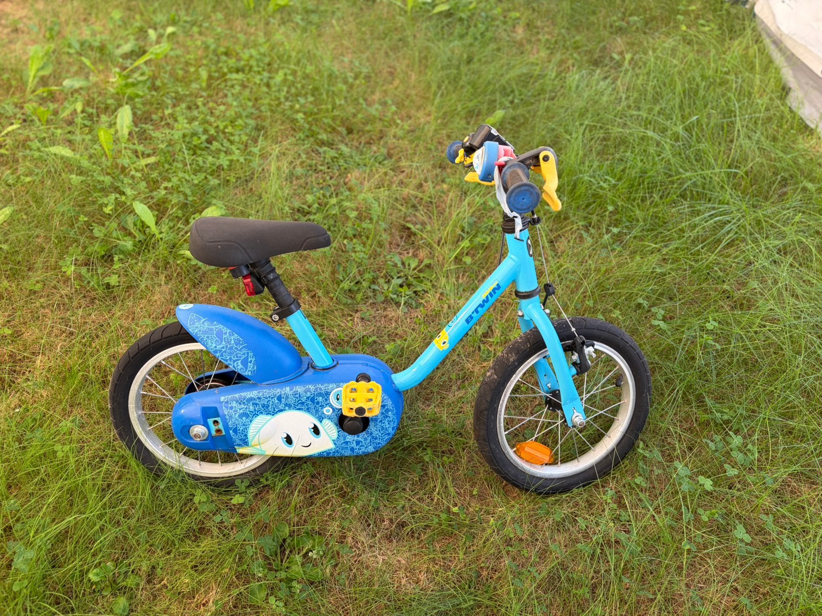 B-Twin kinderfiets, Ophalen, Gebruikt, Terugtraprem, Minder dan 16 inch