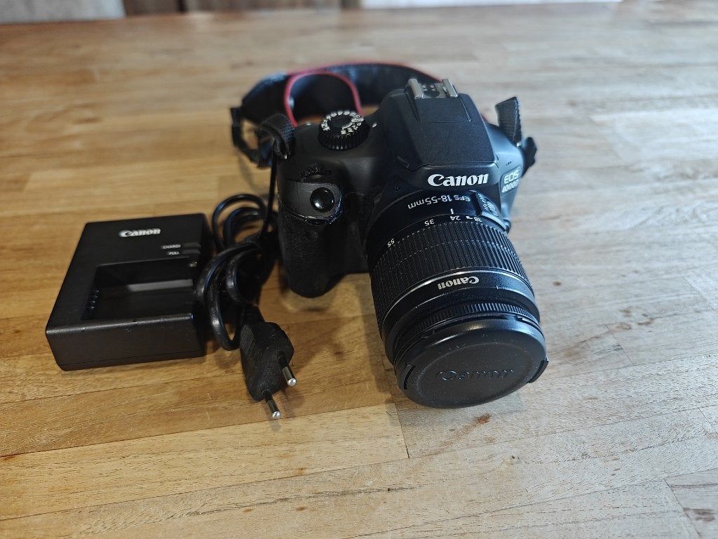 Canon EOS 4000D met 18-55 lens, Gebruikt, Spiegelreflex, Canon, 18 megapixels