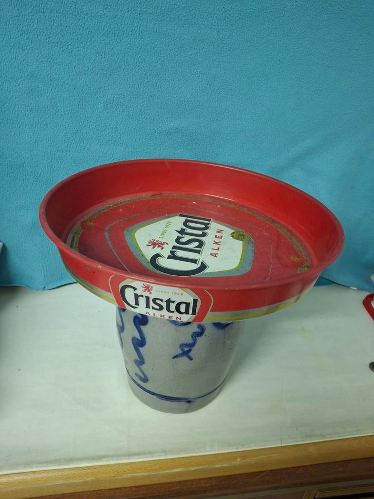 Cristal Alken bierschotel 5euro, Collections, Verres & Petits Verres, Enlèvement ou Envoi