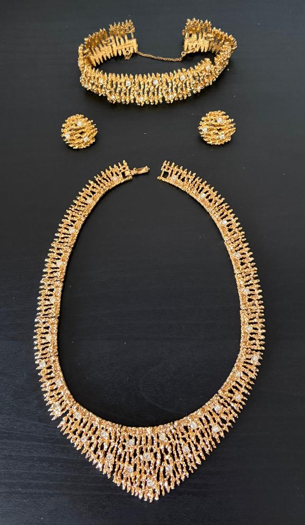 Collier, Bracelet & Boucles D'Oreilles D'Orlan - Plaqué Or, Bijoux, Sacs & Beauté, Enlèvement ou Envoi, Or, Bracelet, Doré