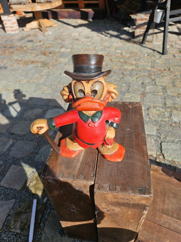 Dagobert Duck beeld 26cm - disney figuur, Ophalen of Verzenden, Donald Duck, Zo goed als nieuw, Beeldje of Figuurtje
