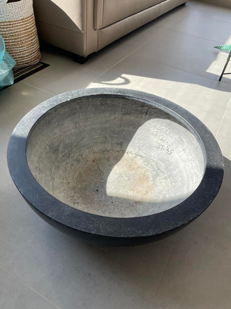 Zwarte bloembak, Tuin en Terras, Ophalen, Steen, Gebruikt, Minder dan 30 cm