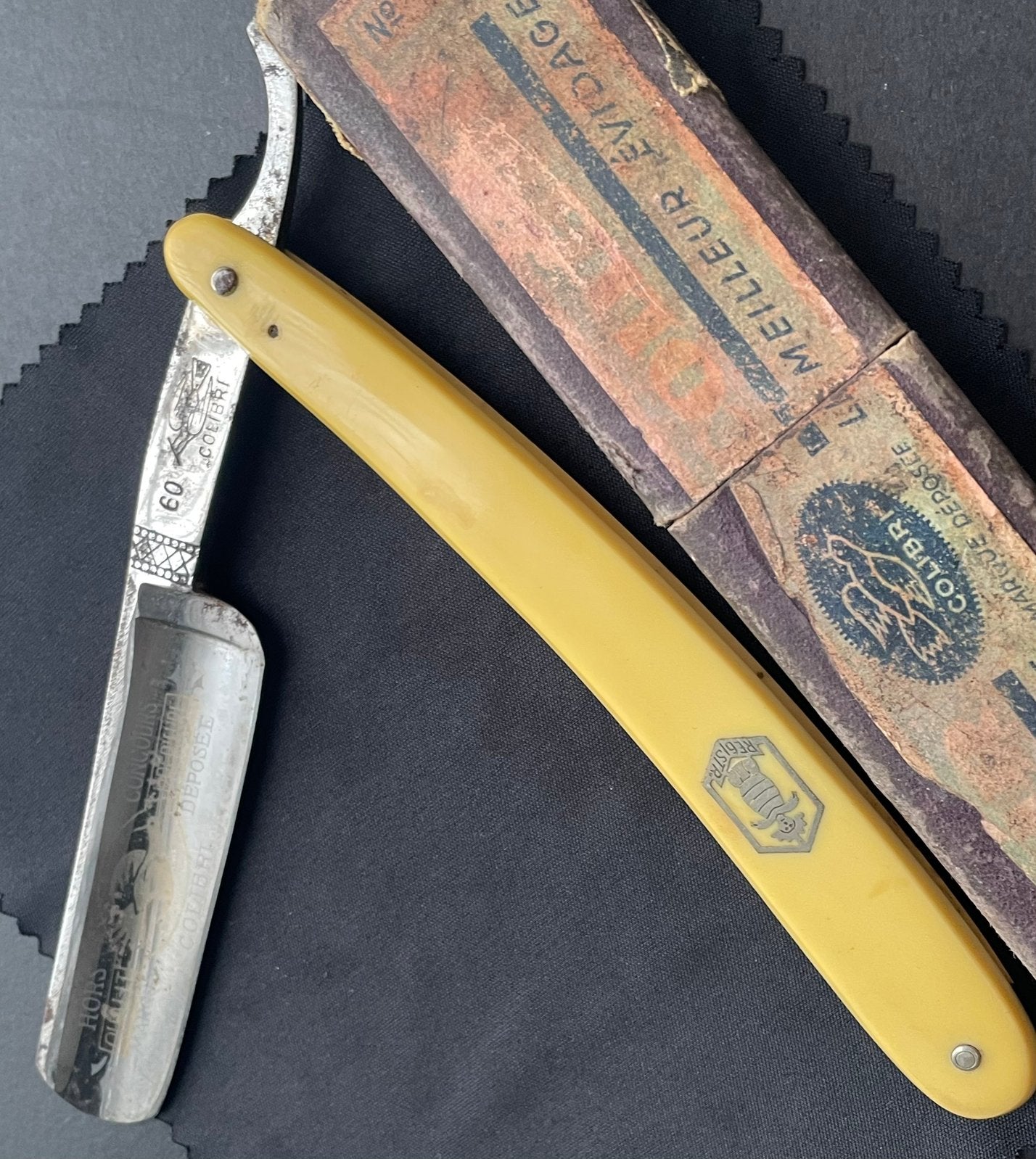 Rasoir droit Vintage Colibri avec boîte, Enlèvement ou Envoi