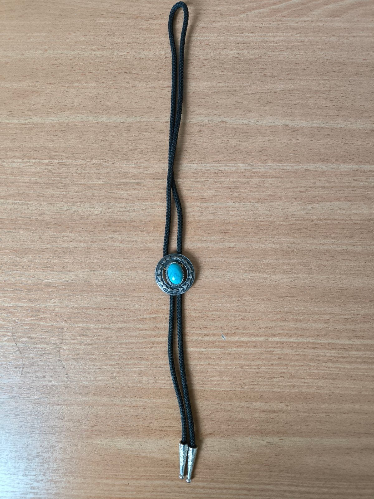 Cravate Bolo vintage américaine (Bolo Tie) - Style W, Ophalen, Zo goed als nieuw, Zwart
