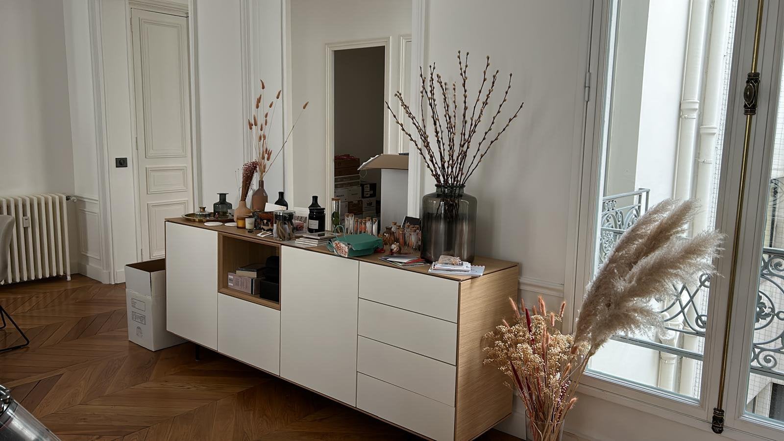 Magnifique buffet design de la marque Collifac, parfait état, Chêne, 25 à 50 cm, 200 cm ou plus, Comme neuf