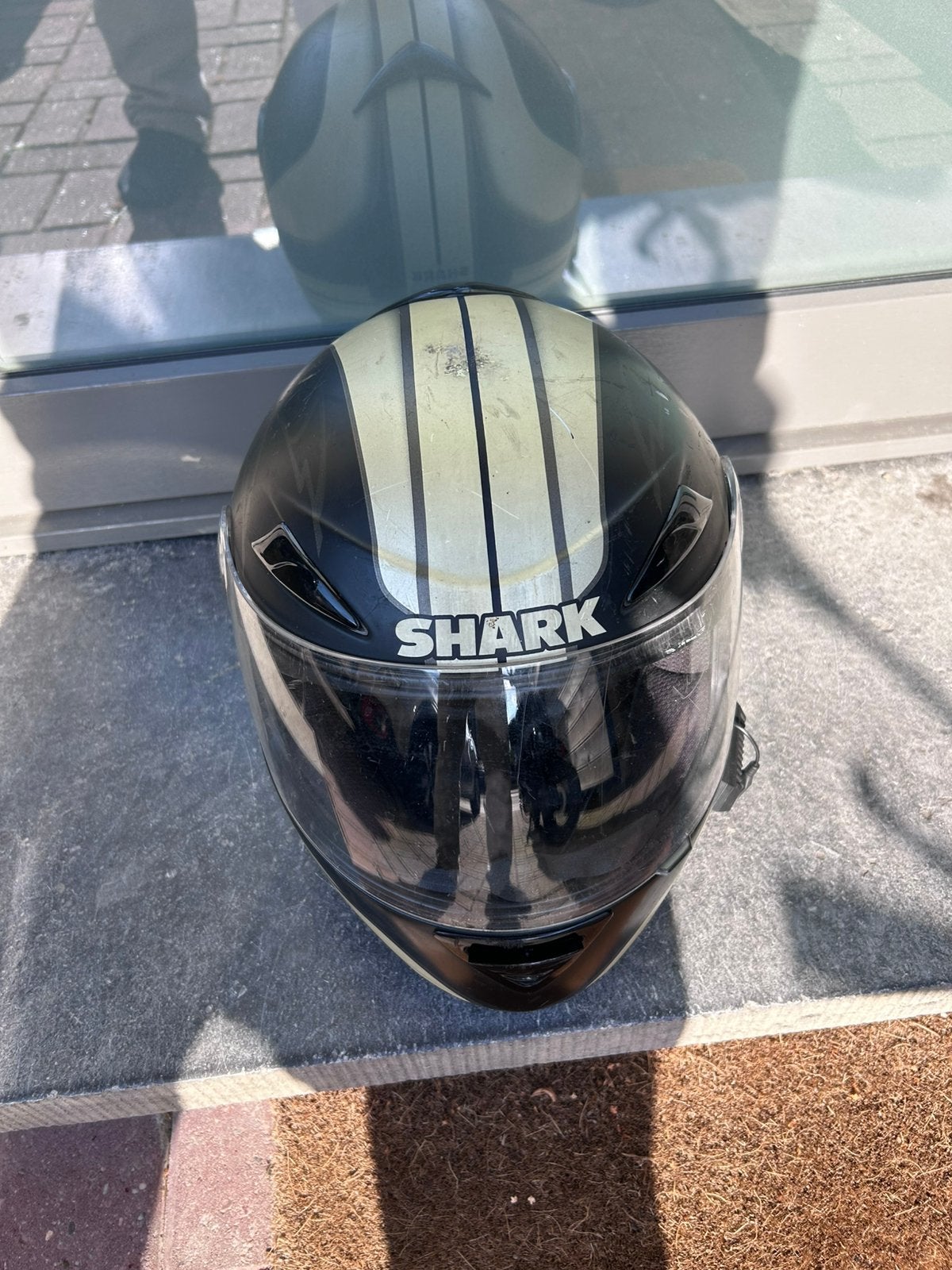 Brommerhelm Shark, Fietsen en Brommers, Brommerhelmen, Ophalen, Gebruikt, Large