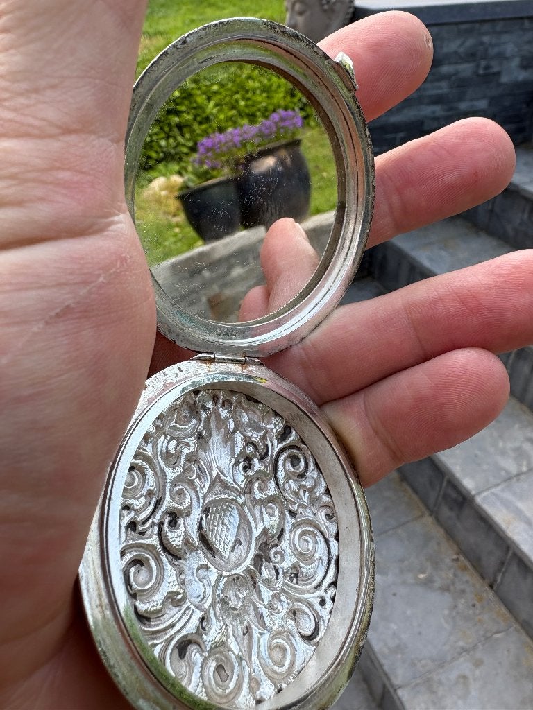 Zilver 800 Poederdoos schitterend en bruikbaar model., Antiek en Kunst, Ophalen, Zilver