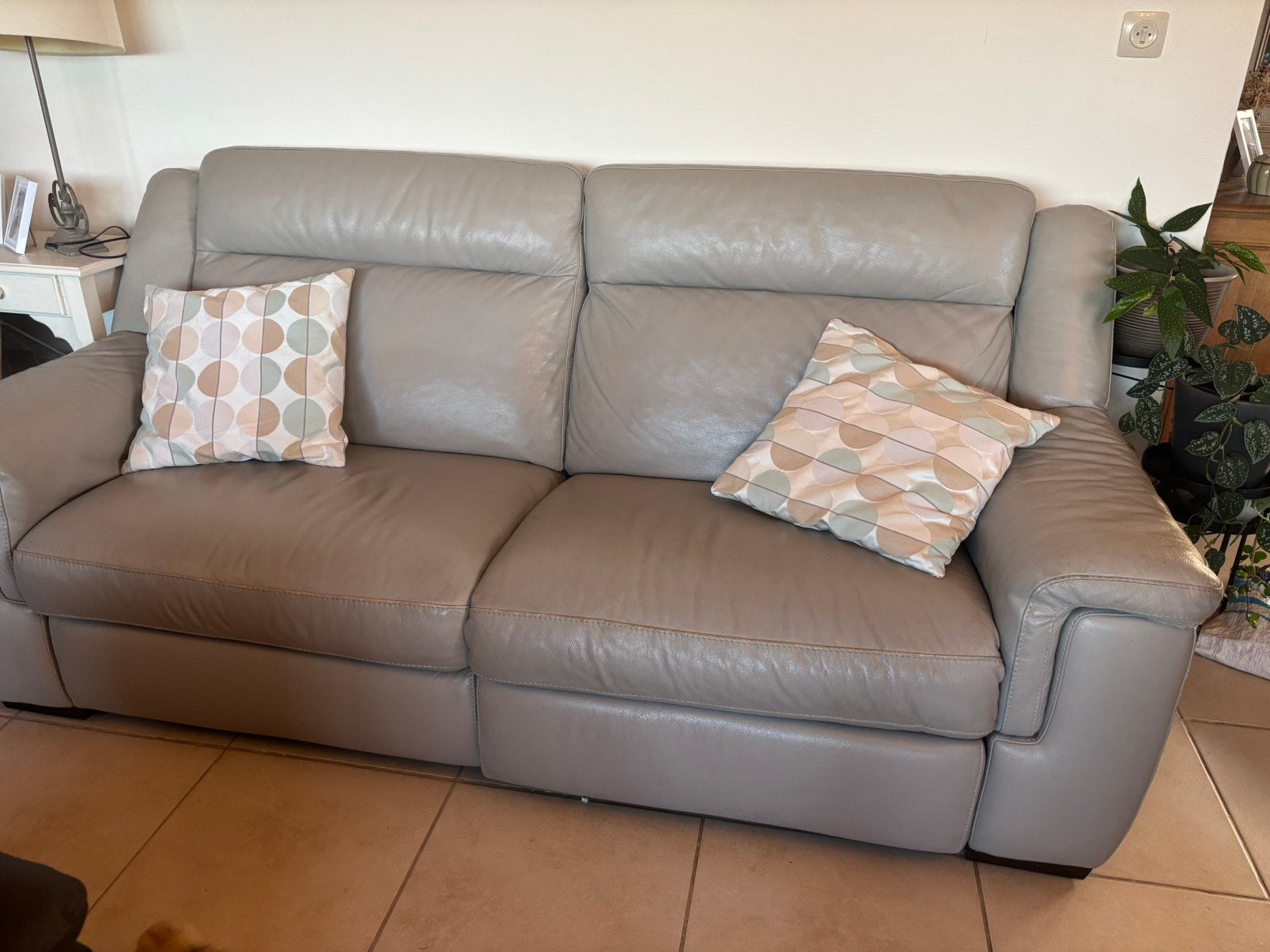 Salon en cuir, Maison & Meubles, 100 à 125 cm, Banc droit, Enlèvement, Utilisé
