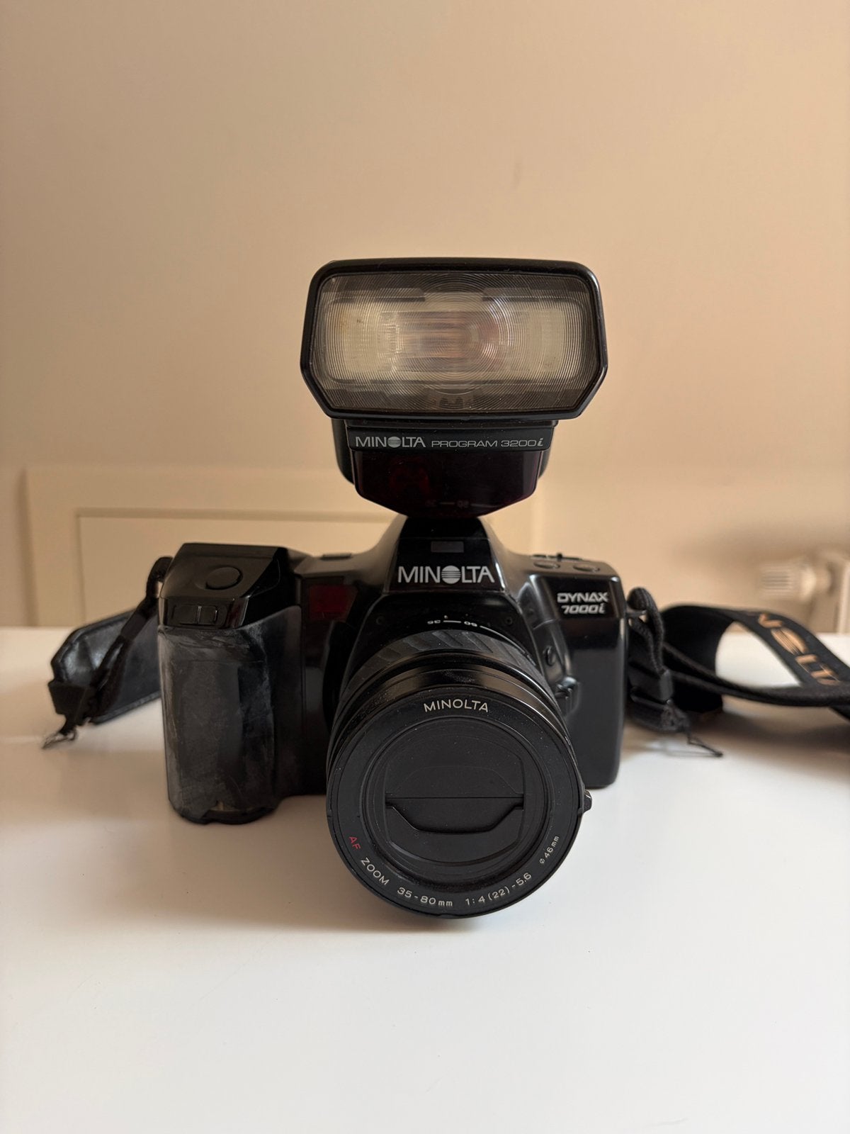 Minolta Dynax 7000i + flash + zoomlens, Enlèvement ou Envoi, Utilisé, Reflex miroir, Minolta