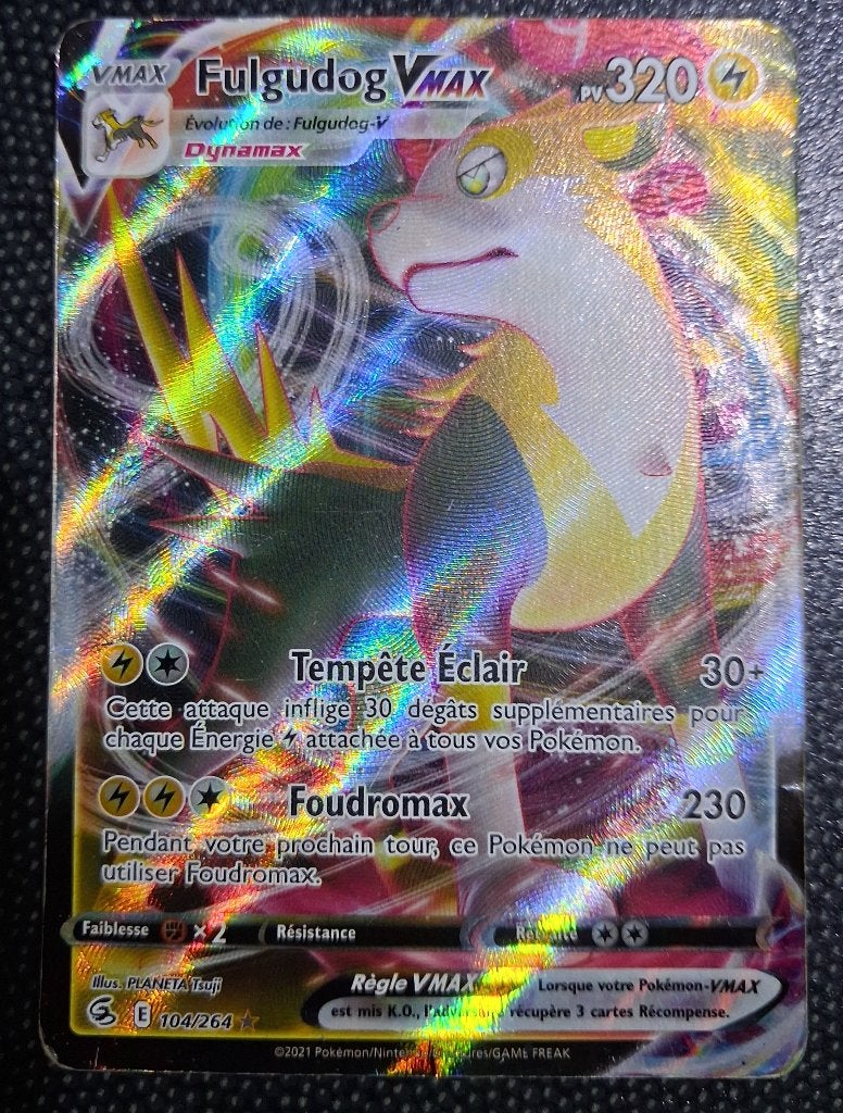 Carte Pokémon Fulgudog Vmax, Enlèvement