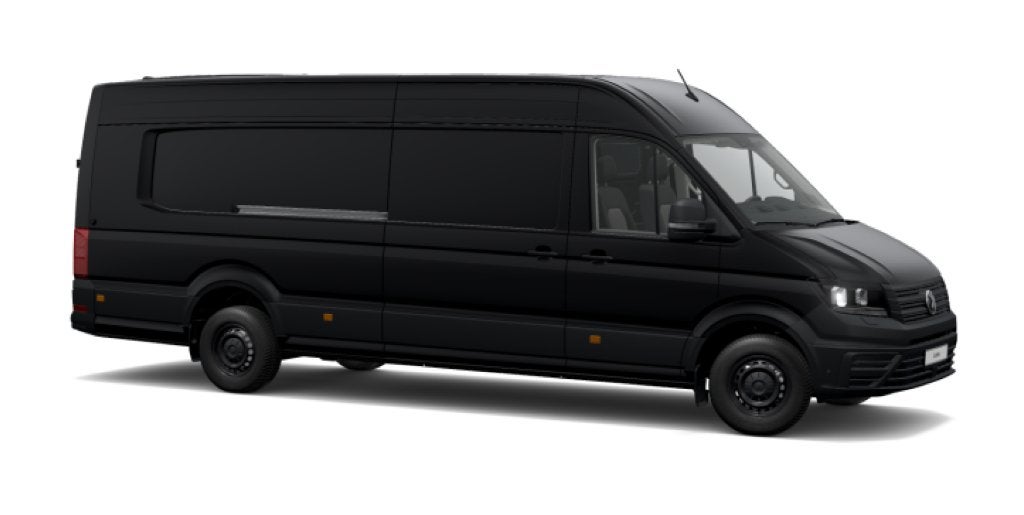 Crafter bestelwagen extra lang L5H3 zwart, Auto's, Volkswagen, Zwart, Diesel, Particulier