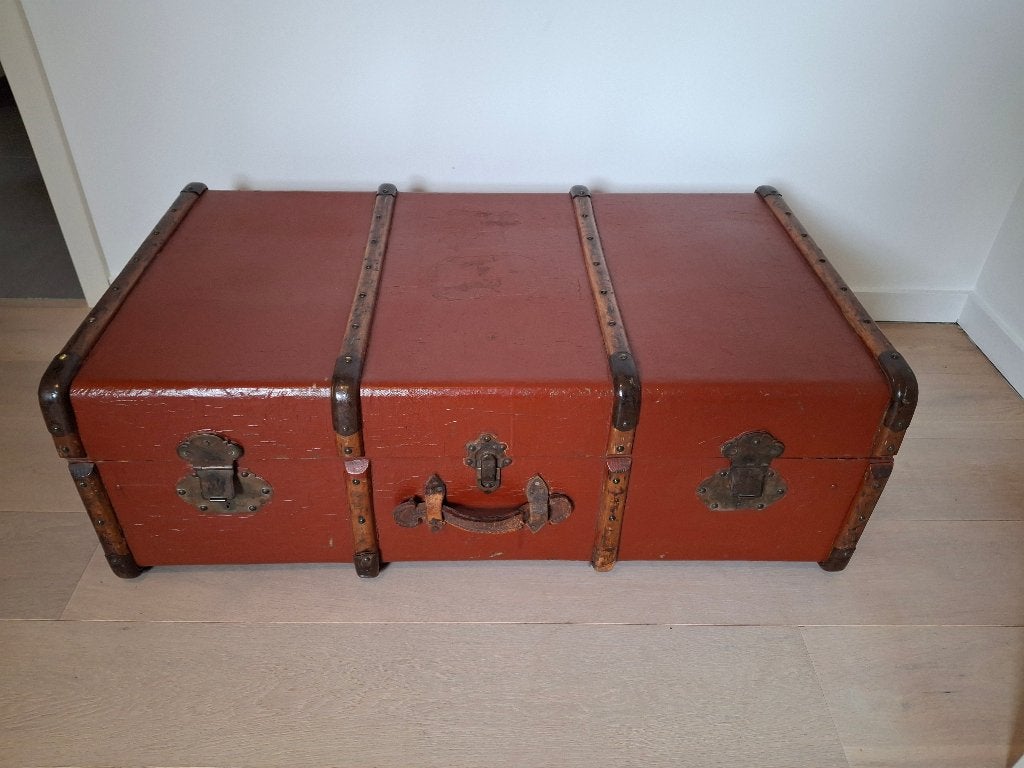 Ancienne malle de voyage vintage, Enlèvement, Utilisé
