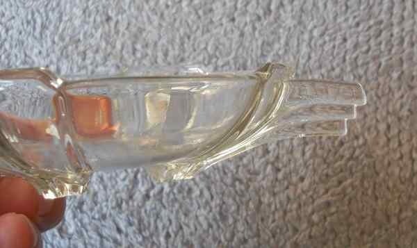 3 coupelles anciennes en verre style Art Déco, Enlèvement