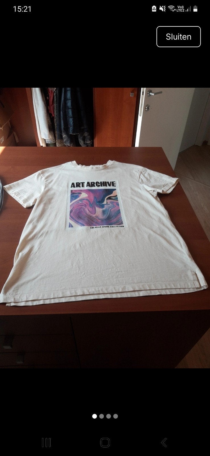 lang t-shirt met print, Ophalen, Melting stockholm, Zo goed als nieuw, Korte mouw