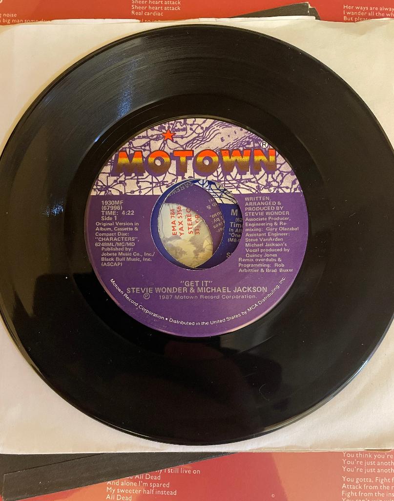 7" Stevie Wonder & Michael Jackson - Get It - US, CD & DVD, Vinyles | Pop, Envoi, 7 inch