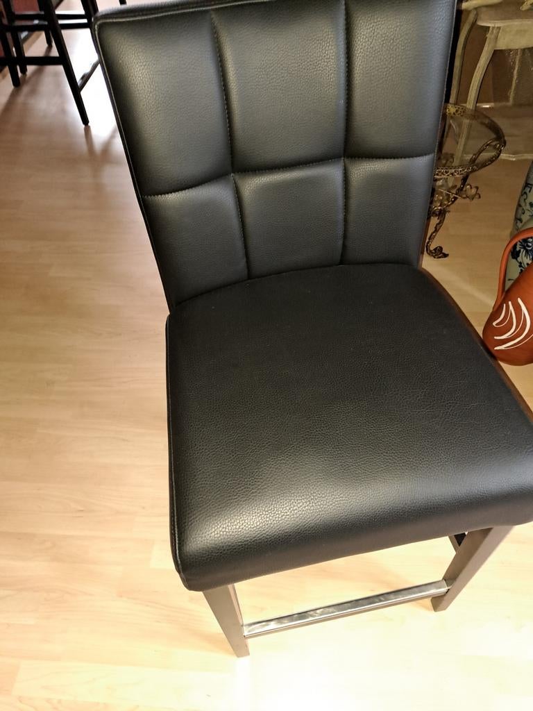 3 nieuwe barstoelen in leder, Huis en Inrichting, Stoelen, Ophalen, Zwart