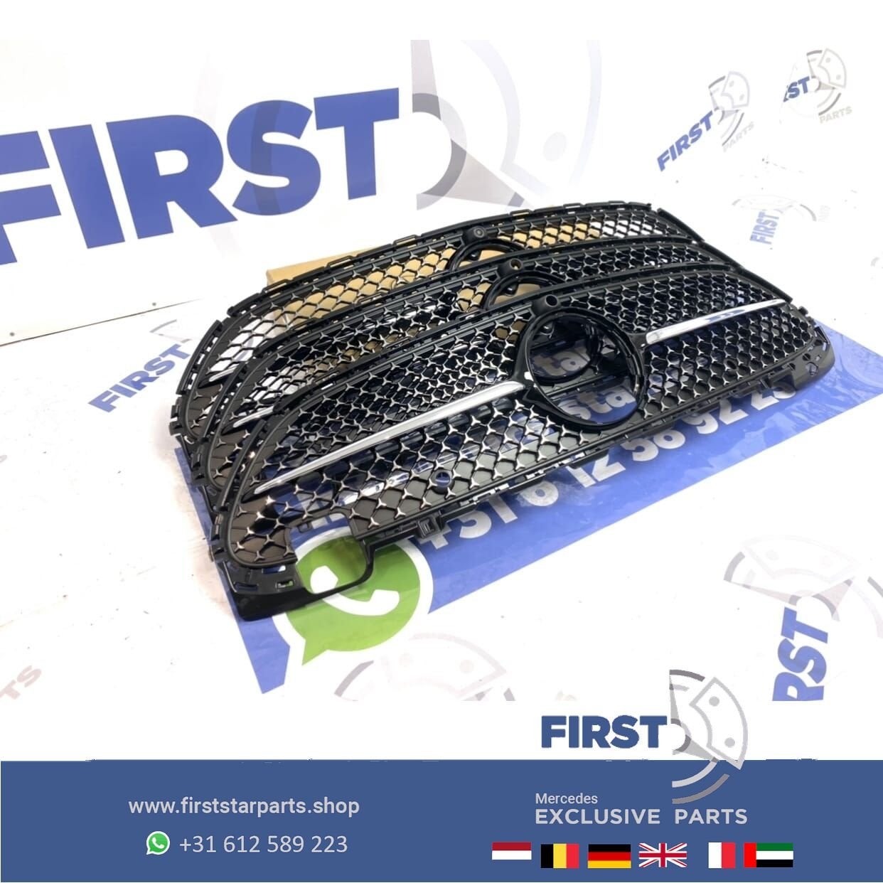 W206 S206 C206 A206 AMG LINE DIAMAND STARS GRIL 2021-2024 or, Autos : Pièces & Accessoires, Utilisé, -, -, Enlèvement ou Envoi