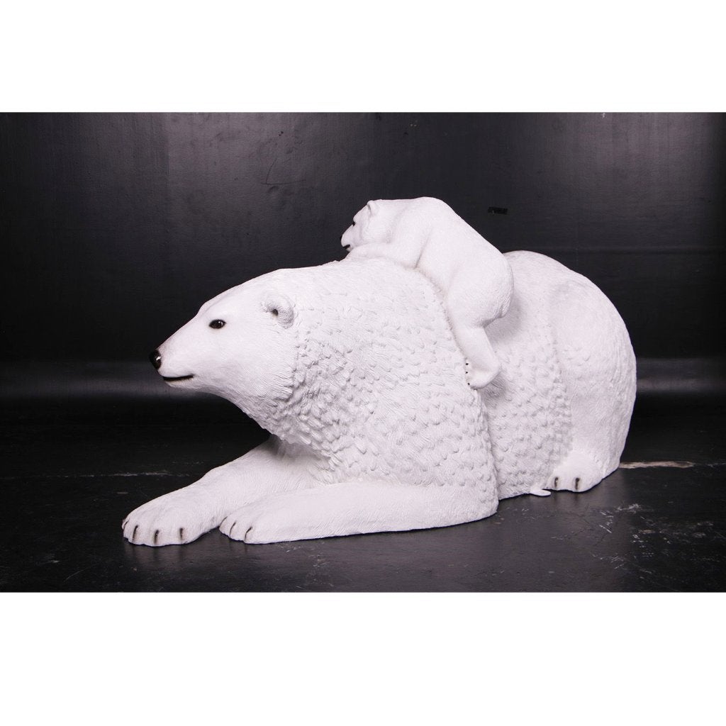 Polar Bear beeld met jong – IJsbeer Hoogte 190 cm, Verzamelen, Ophalen, Nieuw