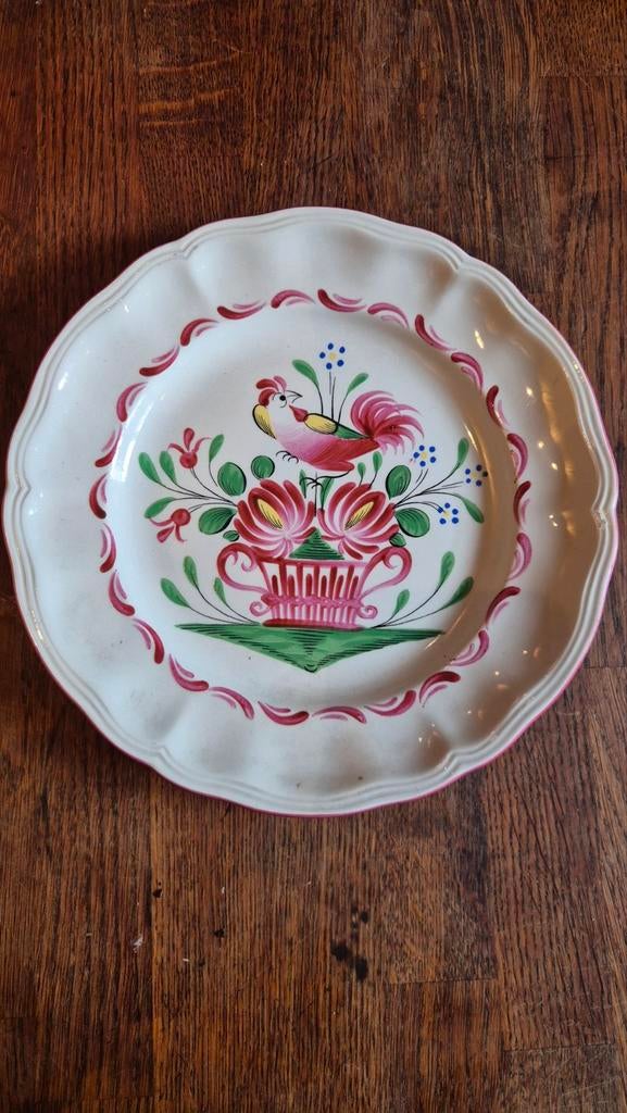 1 Assiette ( coq et corbeille) de SAINT CLÉMENT, Enlèvement ou Envoi