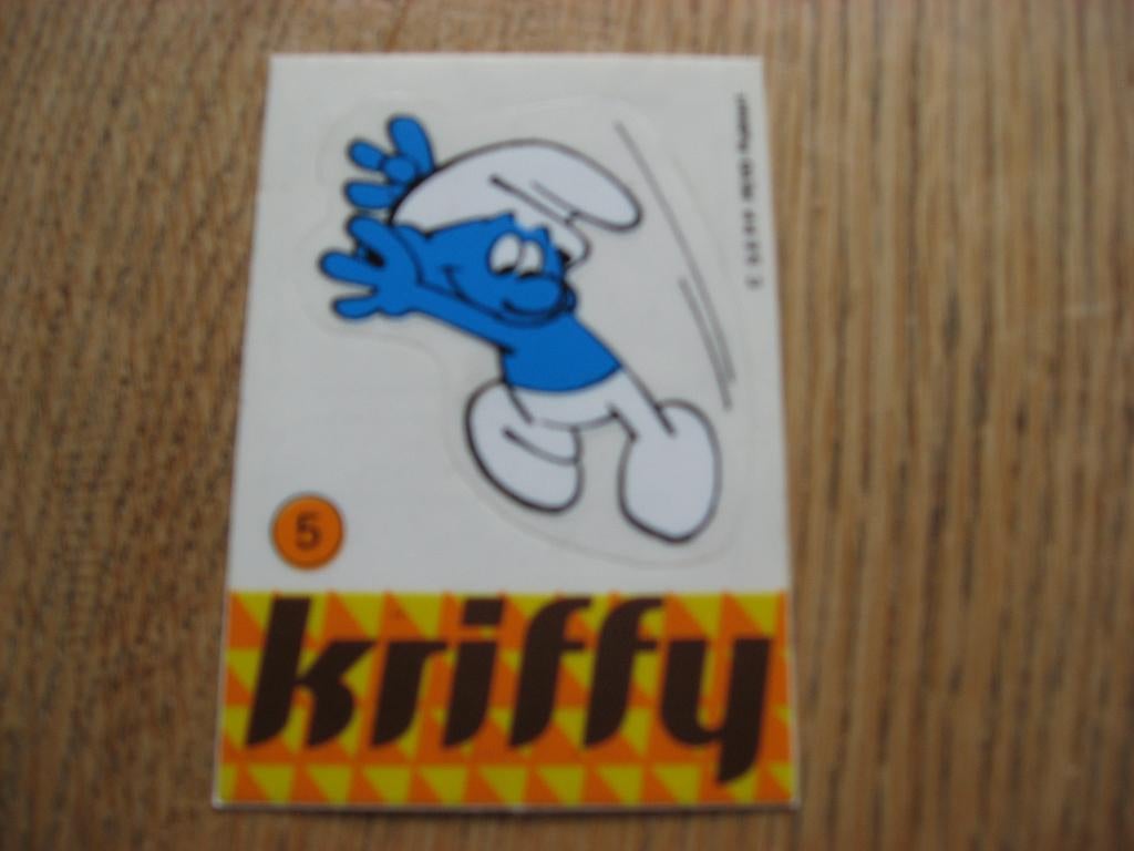 Autocollant Peyo Schtroumpfs Kriffy No 5, Collections, Enlèvement ou Envoi, Schtroumpfs, Neuf, Image, Affiche ou Autocollant