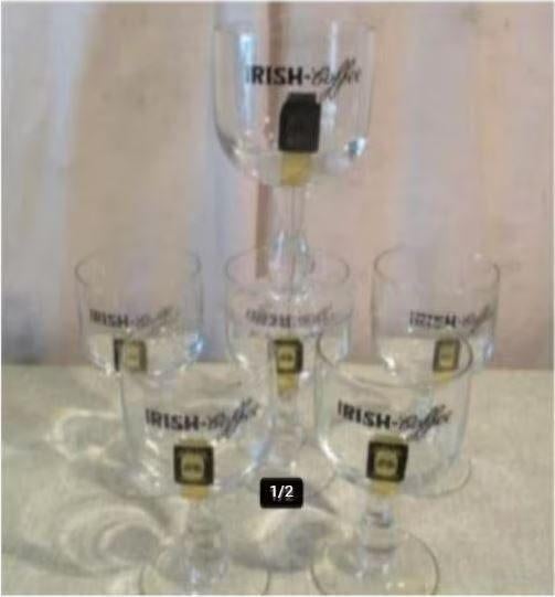 6 verres à café irlandais amusants non utilisés 7,00€, Enlèvement ou Envoi, Comme neuf, Autres types