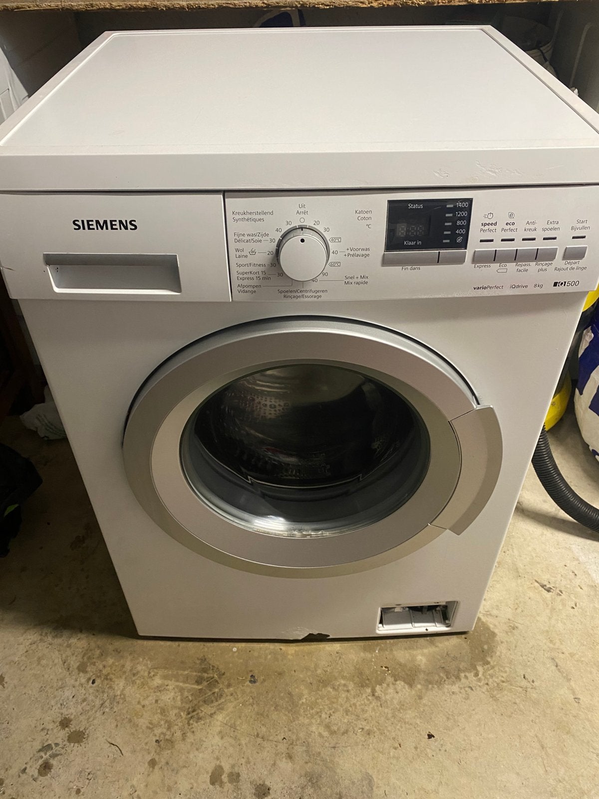 Wasmachine siemens 8 kilo, Ophalen, 1200 tot 1600 toeren, Minder dan 85 cm, 8 tot 10 kg