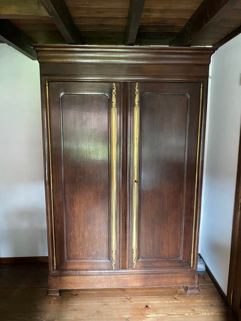Prachtige antieke eiken kast/ halkast, Antiek en Kunst, Ophalen