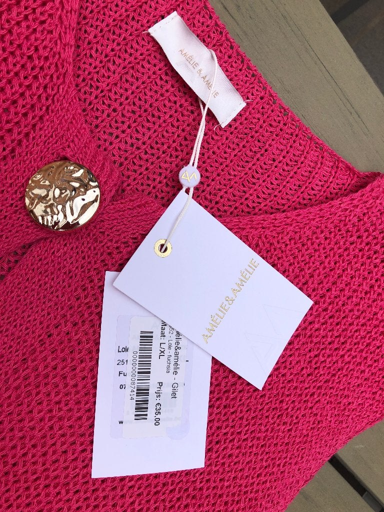 Gilet amelie&amelie XL, Kleding | Dames, AMELIE & AMELIE, Nieuw, Roze, Ophalen