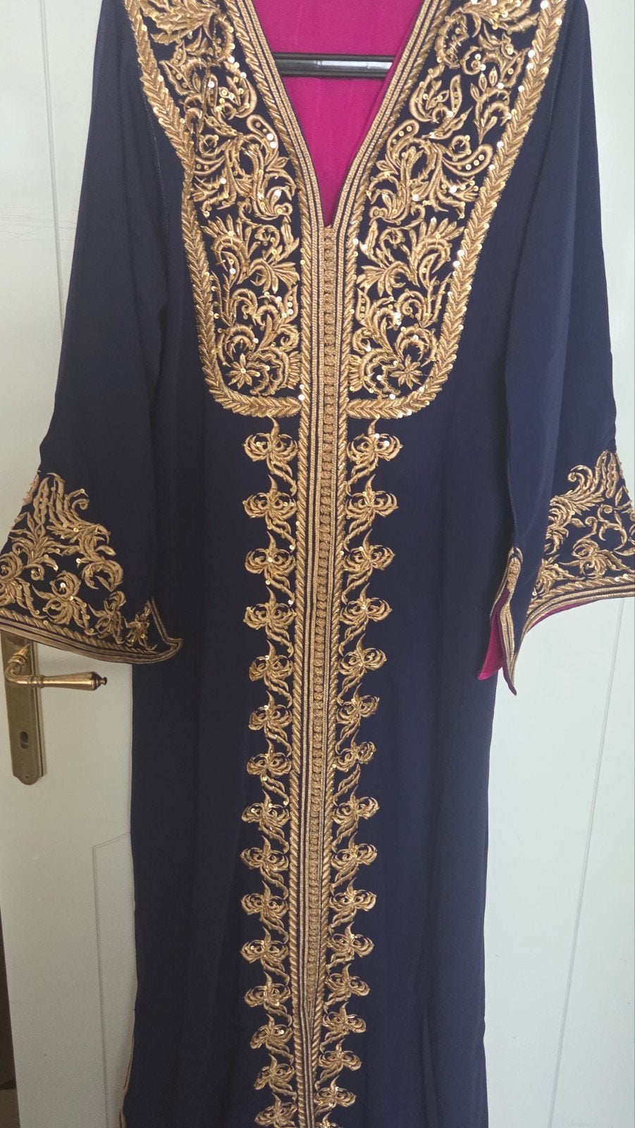 caftan, Kleding | Dames, Gelegenheidskleding, Overige typen, Blauw, Maat 42/44 (L), Nieuw
