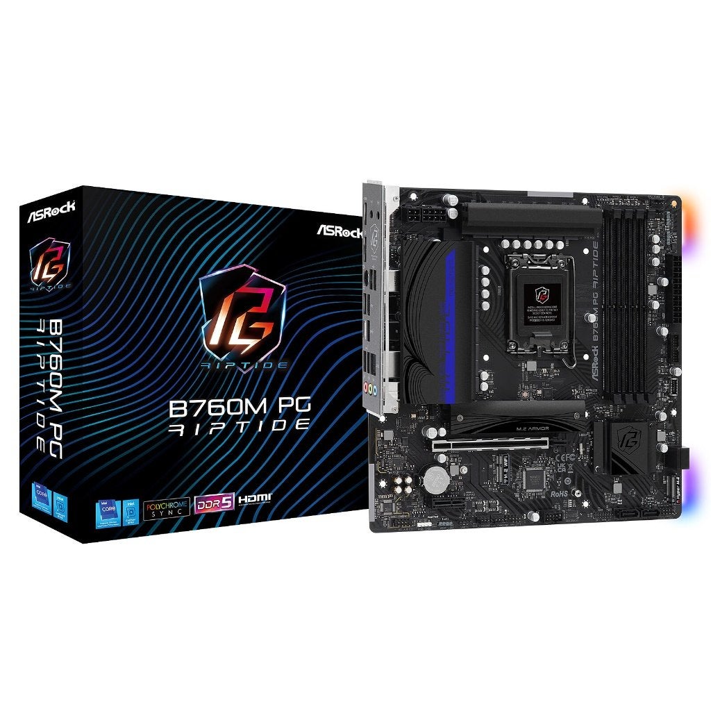 asrock b760m pj riptide ddr5 socket 1700 (zeldzaam) lezen!!, Computers en Software, Moederborden, Ophalen of Verzenden, Zo goed als nieuw