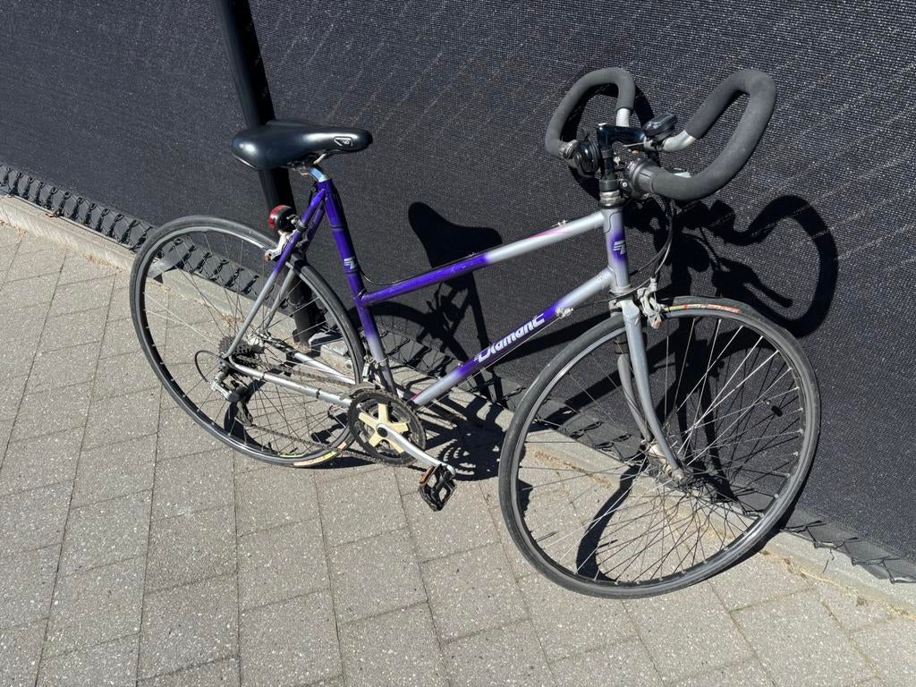 diamant dameskoersfiets met vlinderstuur, Fietsen en Brommers, Ophalen, 28 inch, Meer dan 20 versnellingen, 53 tot 56 cm