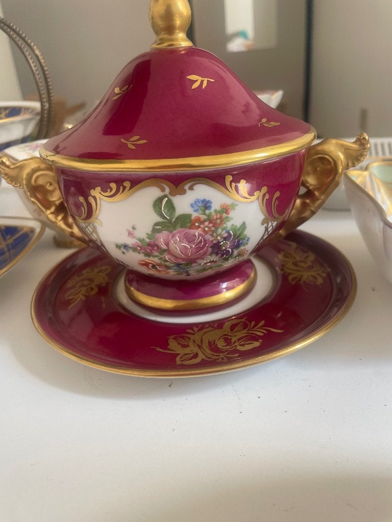 Tasse à potage porcelaine Limoges, Antiquités & Art, Enlèvement ou Envoi