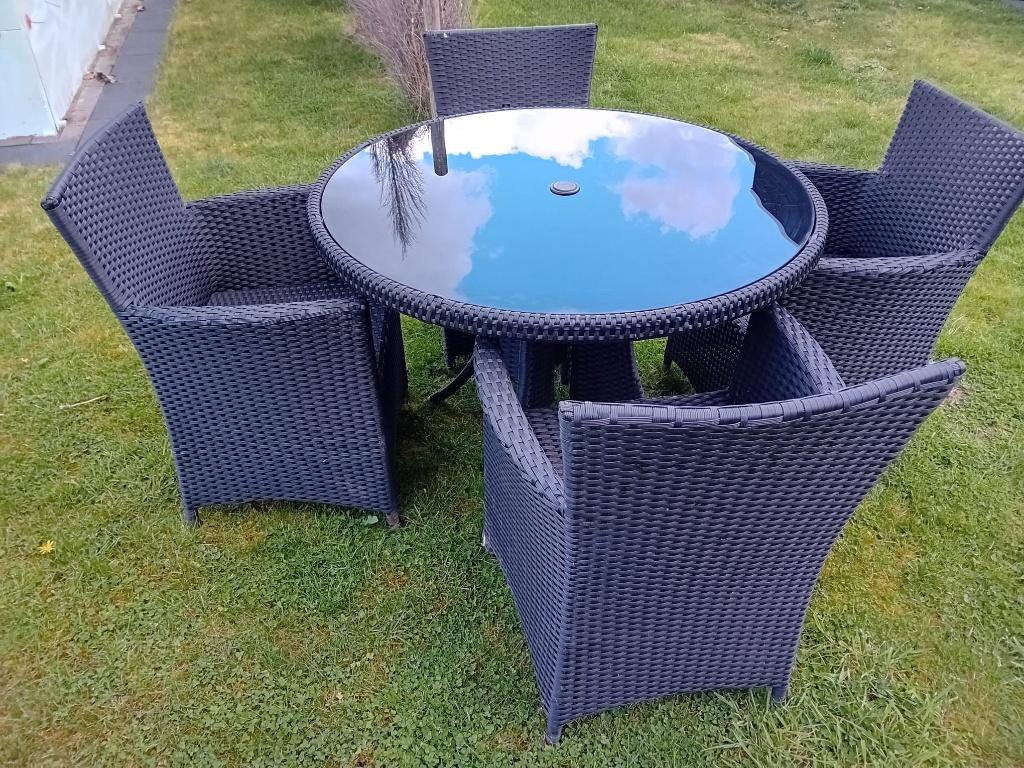 Tuinset, Chaise, Osier, Salons de jardin, Utilisé