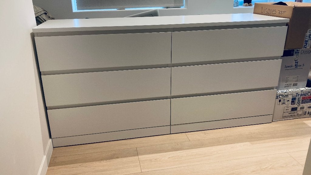 COMMODE IKEA MALM AVEC 6 TIROIRS - EXCELLENT ÉTAT !, Maison & Meubles, Armoires | Commodes, 25 à 50 cm, 5 tiroirs ou plus, Moins de 100 cm