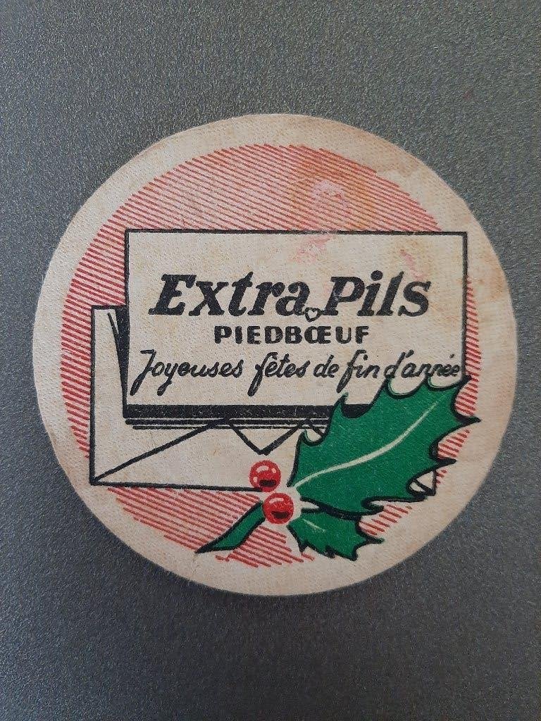 Bierviltje Piedboeuf 8 : Joyeuses ..., Verzamelen, Ophalen of Verzenden, Gebruikt, Viltje(s), Jupiler