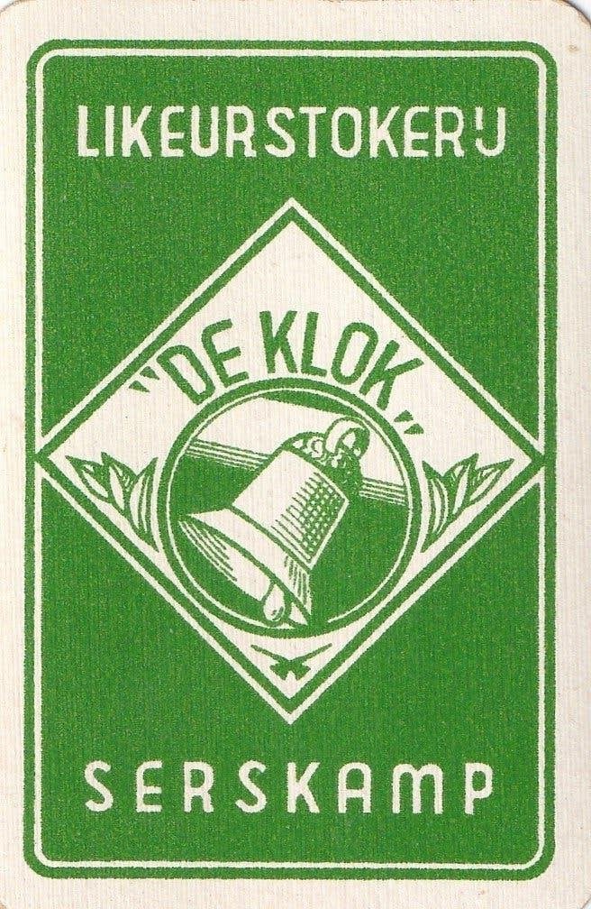 S K SERSKAMP LIKEUR STOKERIJ DE KLOK, Ophalen of Verzenden, Nieuw, Speelkaart(en)