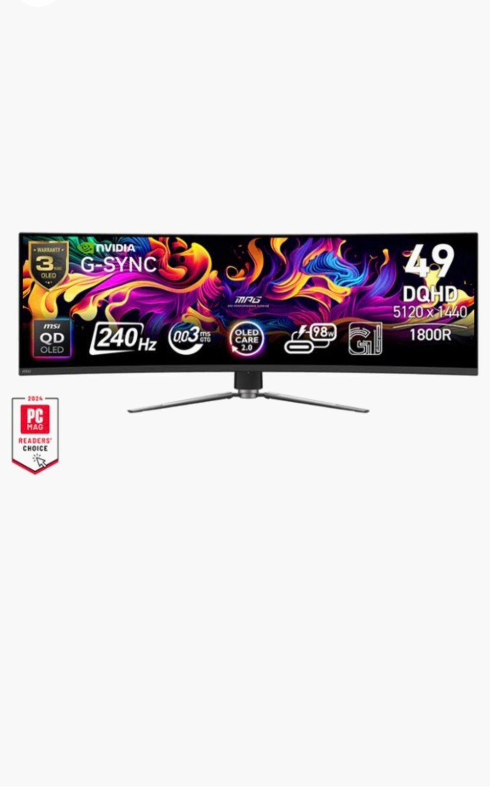 Msi 49 inch monitor 244 hz, Computers en Software, Monitoren, MSI, Nieuw, 201 Hz of meer, LED