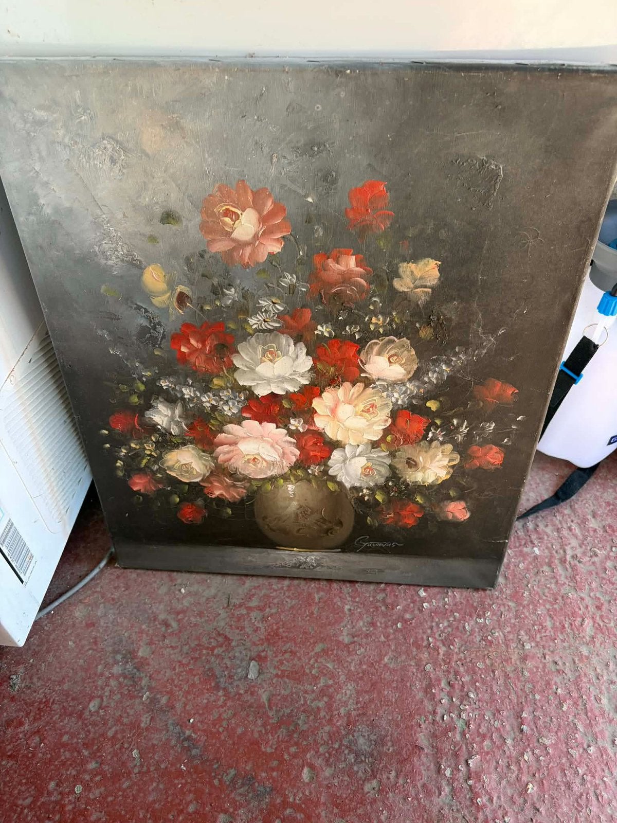 Schilderij met bloemen, Antiek en Kunst, Ophalen of Verzenden