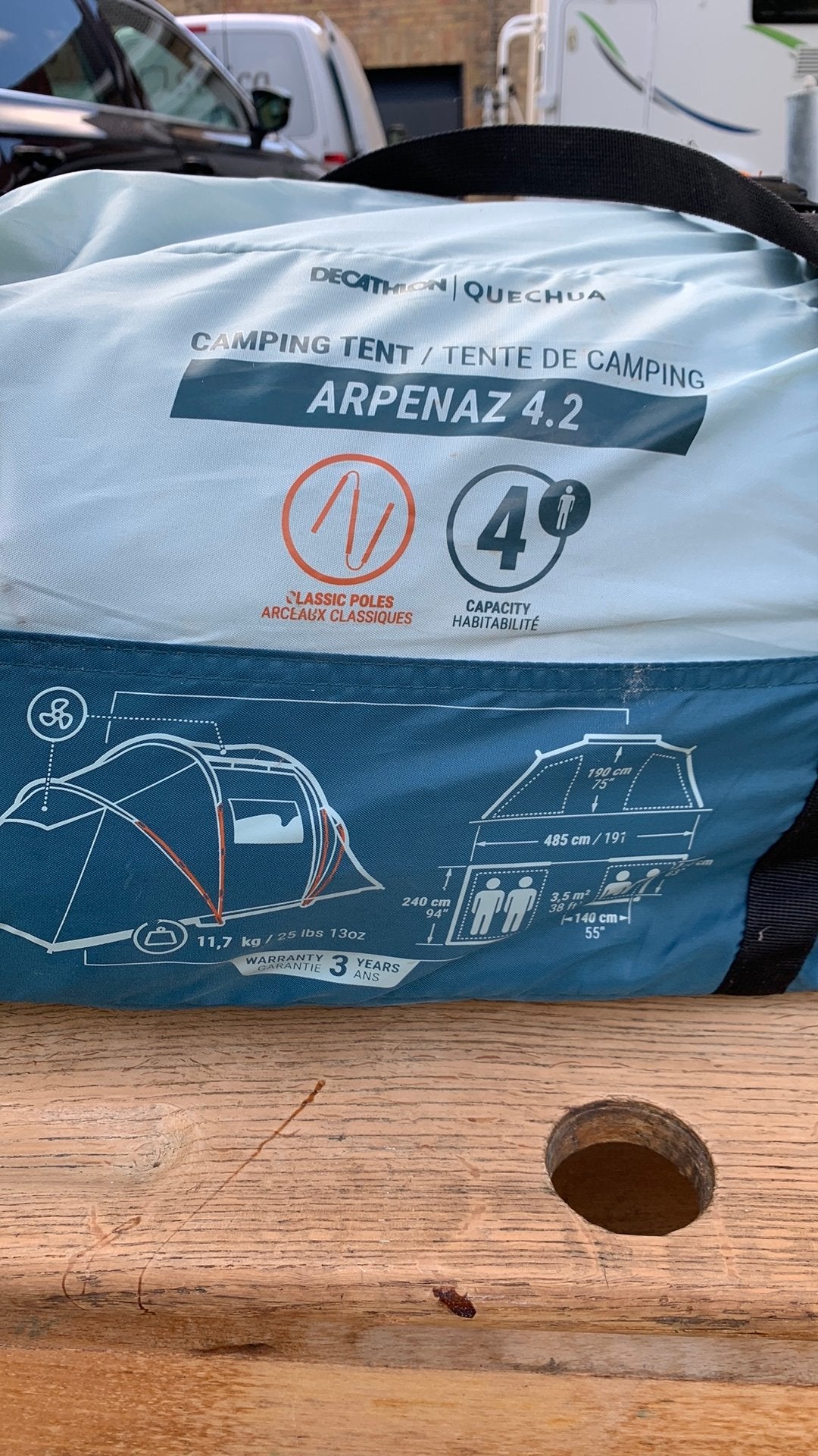 Arpenaz 4.2 - tent - kamperen, Caravanes & Camping, Enlèvement ou Envoi, Comme neuf