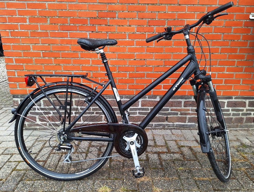 BTWIN Hoprider 520, Fietsen en Brommers, Fietsen | Dames | Damesfietsen, Gebruikt, Velgrem, Versnellingen, 50 tot 53 cm