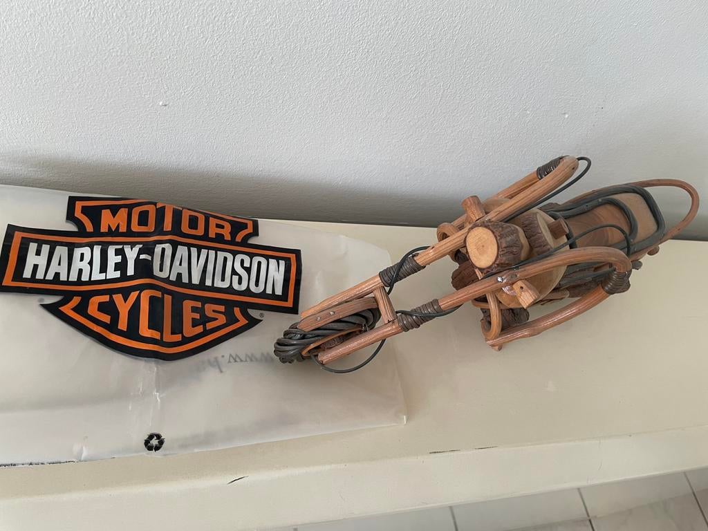 Harley-Davidson decoratie in soort hout, Ophalen, Zo goed als nieuw