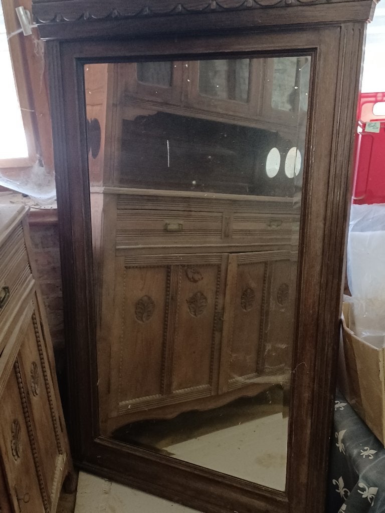 oude spiegel in hout, Ophalen