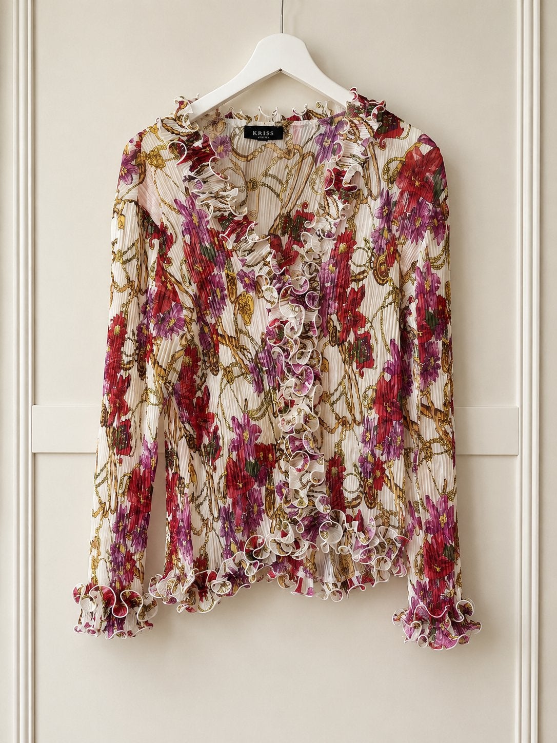 Ruffle blouse luchtig merk kriss, Vêtements | Femmes, Neuf, Taille 38/40 (M), Enlèvement ou Envoi, Autres couleurs