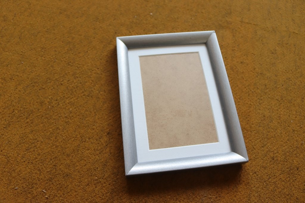 Fotokader grijs 17x12cm, Audio, Tv en Foto, Fotografie | Fotolijsten, Ophalen, Gebruikt, Met passe-partout, Grijs