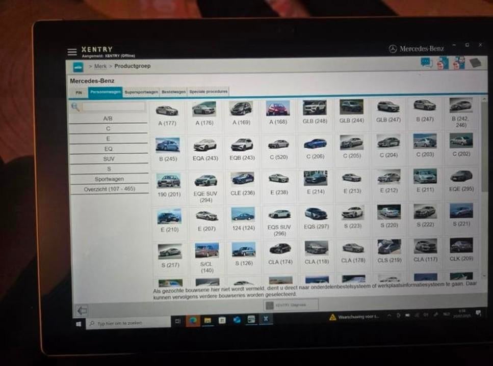 Diagnoselaptop met Xentry voor Mercedes-Benz, Ophalen