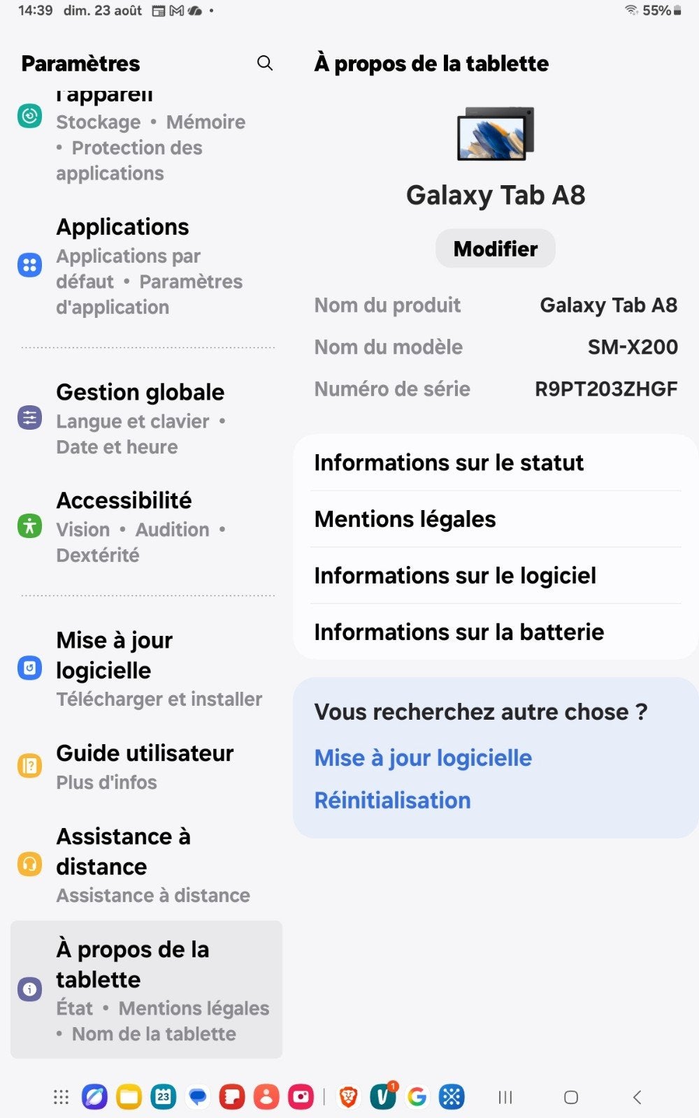 Samsung Galaxy Tab A8 – 128 Go – Très bon état, 10 inch, Usb-aansluiting, Ophalen of Verzenden, Zo goed als nieuw