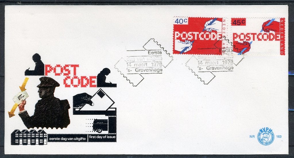 PAYS-BAS E163 FDC 1978 - Code postal, Envoi, Après 1940, Affranchi