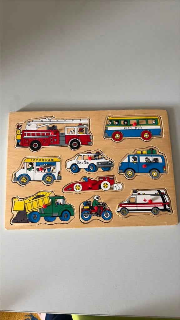 Houten inlegpuzzel, Kinderen en Baby's, Ophalen, Zo goed als nieuw